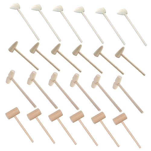 HANABASS 24 Stück Holzhammer Mini Schlägel Für Hammer Für Hammer Krabbenhammer Kleiner Hammer Hämmer Kleines Krabbenhämmerspielzeug HANABASS 24 Stück Holzhammer Mini Schlägel Für Hammer Für Hammer Krabbenhammer Kleiner Hammer Hämmer Kleines Krabbenhämmerspielzeug von HANABASS