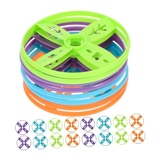 HANABASS 24 Stück Teiliges Flying Disc Set Nachfüllpack Kompatibel mit Hand und Fußbetrieb Vielseitige Outdoor Spielerweiterung für Langlebige Scheiben für Stundenlangen Zufällige Farbe von HANABASS