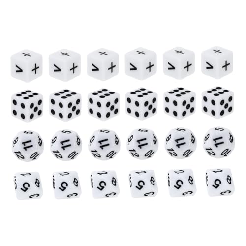 HANABASS 24 Stück Teiliges Mathematik würfel Pädagogische Spielwürfel mit Zahlen und Rechenzeichen Glatte Oberfläche Mathe lernspiele und Unterrichtsrequisiten von HANABASS