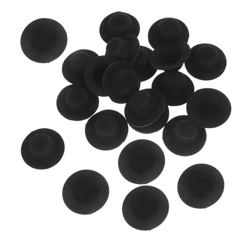 HANABASS 24 Stück Teiliges Mini Filzhut Kleine Miniatur Puppenhüte für DIY Bastelprojekte Vielseitige Schwarze Mini Zylinder als Partydeko Weihnachtsornamente und Puppenzubehör von HANABASS