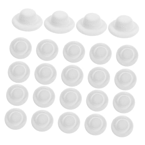 HANABASS 24 Stück Teiliges Mini Top Hat Kleine Filzhüte Leichte Bastelkappen für Puppen Vielseitige Partydeko für Weihnachten Hochzeiten Geburtstage Retro Miniatur Hüte für Kreative von HANABASS