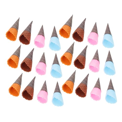 HANABASS 24 Stück Teiliges Miniatur Eiswaffel Modelle Realistische Simulation Bunte DIY Eistüten für Vielseitige Deko für Laden Party und Fotografie HANABASS 24 Stück Teiliges Miniatur Eiswaffel Modelle Realistische Simulation Bunte DIY Eistüten für Vielseitige Deko für Laden Party und Fotografie von HANABASS