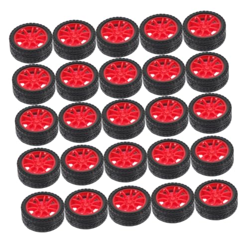 HANABASS 25Stücke Multifunktions Autoräder für Spielzeugräder für DIY Bastelarbeiten Robuste Gummiräder für Kreative Miniaturfahrzeuge für Kleinkinder und Bastelprojekte von HANABASS
