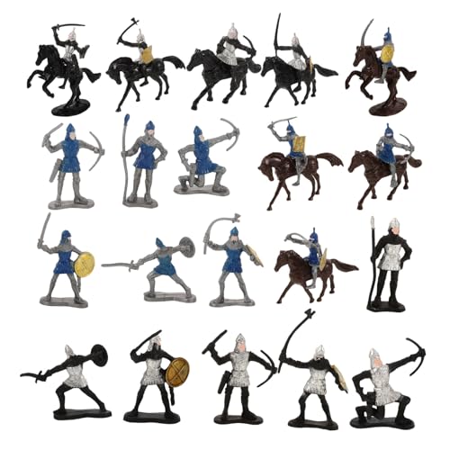 HANABASS 28 Stück Miniatur Soldaten Figuren Set Teiliges Set aus Mittelalterlichen Reiter und Krieger Modellen Realistische Miniatur Actionfiguren für Rollenspiele Sicheres und Geruchloses HANABASS 28 Stück Miniatur Soldaten Figuren Set Teiliges Set aus Mittelalterlichen Reiter und Krieger Modellen Realistische Miniatur Actionfiguren für Rollenspiele Sicheres und Geruchloses von HANABASS