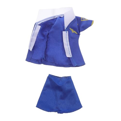HANABASS 2Er Set Puppen kostüme Mädchen Puppenkostüm Flugbegleiter verkleiden Sich Stewardess-Cosplay-Kostüm Stewardess-Zubehör Stewardess -Kostüm Stewardess Kostüm Stoff Blau HANABASS 2Er Set Puppen kostüme Mädchen Puppenkostüm Flugbegleiter verkleiden Sich Stewardess-Cosplay-Kostüm Stewardess-Zubehör Stewardess -Kostüm Stewardess Kostüm Stoff Blau von HANABASS