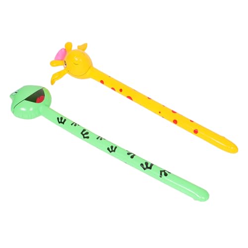 HANABASS 2Stücke Aufblasbare Tierköpfe Frosch und Giraffe Kinderfreundliche Spielzeuge mit Langen Stäben für Dschungel und Tiergeburtstagsfeiern Sicheres Material HANABASS 2Stücke Aufblasbare Tierköpfe Frosch und Giraffe Kinderfreundliche Spielzeuge mit Langen Stäben für Dschungel und Tiergeburtstagsfeiern Sicheres Material von HANABASS