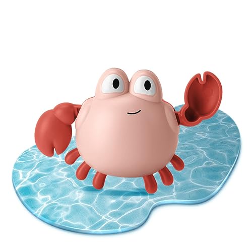 HANABASS 2Stücke Aufzieh Badespielzeug Krabbe für Junge Mädchen Farbenfrohes Duschspielzeug für Entspannendes Bad Geeignet für Kleinkinder Fördert Spielspaß im Wasser von HANABASS