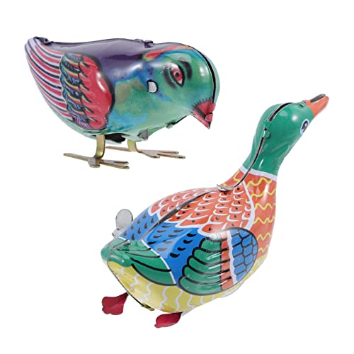 HANABASS 2Stücke Aufziehspielzeug Magpie und Form Nostalgische Eisenmodelle für Fördert Hand Auge Koordination Sicher und Langlebig von HANABASS