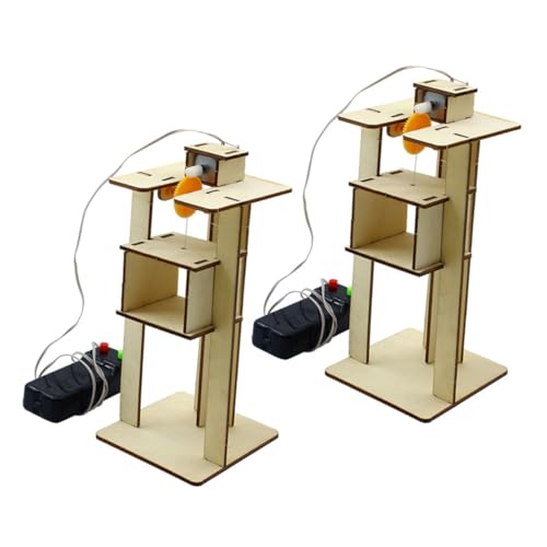 HANABASS 2Stücke DIY Holzspielzeug Aufzug Modell für Lehrreiches Puzzlespielzeug Logischem und Problemlösungsfähigkeiten für Grundschüler HANABASS 2Stücke DIY Holzspielzeug Aufzug Modell für Lehrreiches Puzzlespielzeug Logischem und Problemlösungsfähigkeiten für Grundschüler von HANABASS