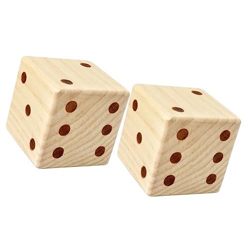 HANABASS 2Stücke Große Holzwürfel Runde Ecken DIY Craft Dice für Partys und Brettspiele Natürliche Holzmaterialien Vielseitig Einsetzbar HANABASS 2Stücke Große Holzwürfel Runde Ecken DIY Craft Dice für Partys und Brettspiele Natürliche Holzmaterialien Vielseitig Einsetzbar von HANABASS