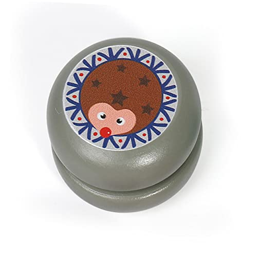 HANABASS 2Stücke Holz Jo Jo mit Cartoon Tiermotiven für Igel und Einhorn für Mädchen und Jungen Fördert Farbverständnis und Motorische Fähigkeiten von HANABASS