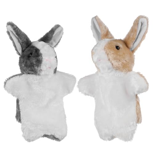HANABASS 2Stücke Kreative Kaninchen Handpuppen Fantasie und Kreativität bei Kindern Geschichtenerzählen und Rollenspiele von HANABASS