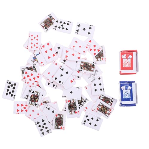 HANABASS 2Stücke Mini Pokerkarte Lustige Kartenspiele für Puppenhaus für Urlaub und Familientreffen Hochwertige Verarbeitung Langlebig und Klaren Mustern HANABASS 2Stücke Mini Pokerkarte Lustige Kartenspiele für Puppenhaus für Urlaub und Familientreffen Hochwertige Verarbeitung Langlebig und Klaren Mustern von HANABASS