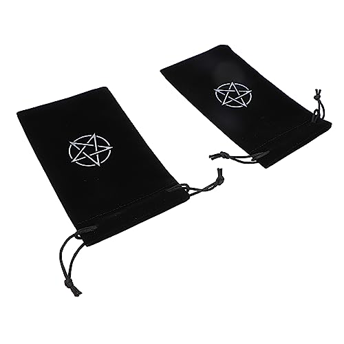 HANABASS 2Stücke Pentacle Muster Tarot Organizer Hochwertige Aufbewahrungstasche für Tarot Karten Rutschfester Langlebig und Schmutzabweisend für Brettspiele von HANABASS