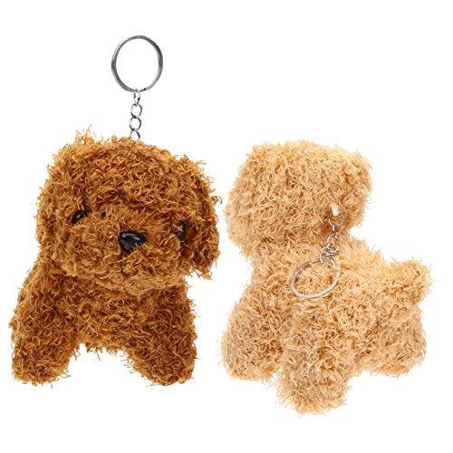 HANABASS 2Stücke Plüsch Hundespielzeug Kuscheltier Anhänger für Dekoration für Taschen Süße Welpen Realistische Tierform für Jungen von HANABASS