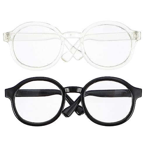 HANABASS 2Stücke Puppenbrille für Puppen Mini DIY Zubehör und Transparent für Kreatives und Puppenstyling Fördert die Sensorische Entwicklung von Kindern von HANABASS