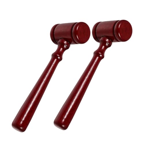HANABASS 2 Stück Richterhammer aus Holz Richter Gavel für Auktionen Kostüme Requisiten Kompakt Tragbar für Anwälte Richter von HANABASS