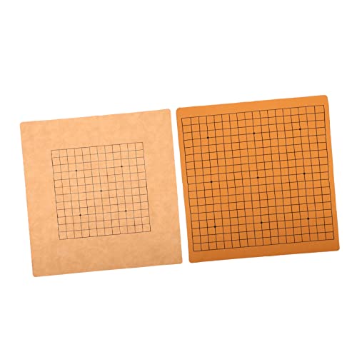 HANABASS 2Stücke Teiliges Faltbares Gobang Schachbrett aus PU Doppelseitiges Design für Einfache Lagerung und Reisen für Schachliebhaber und Unterwegs Zufällige Farben von HANABASS