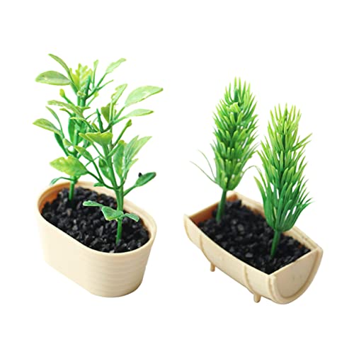 HANABASS 2Stücke Topfpflanzen Dekorative Gartenpflanzen Für Puppenhaus Micro Landschaft Realistische Exquisite Deko Perfektes Zubehör Für Miniaturmöbel HANABASS 2Stücke Topfpflanzen Dekorative Gartenpflanzen Für Puppenhaus Micro Landschaft Realistische Exquisite Deko Perfektes Zubehör Für Miniaturmöbel von HANABASS