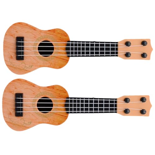 HANABASS 2Stücke Ukulele Kunststoff Musikinstrument für Kleinkinder Sicheres und Langlebiges Lernspielzeug für Musikanfänger und Kreative Spielstunden von HANABASS