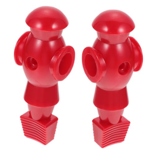 HANABASS 2st Fußball-tischpuppe Kicker-männerteile Mini-puppenfigur Kickermann Ersatz Tischfußballspielzeug Tischfußballspieler-Puppe Zubehör Für Ersatzfußballbälle Harz Rot von HANABASS