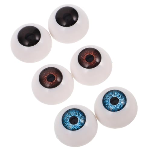 HANABASS 3 Paare Puppenaugen aus Langlebige Bastelaugen für DIY Puppen Häkeltiere und Plüschtiere Realistische Blaue Braune und Schwarze Augen für Kreative Spielzeuge von HANABASS