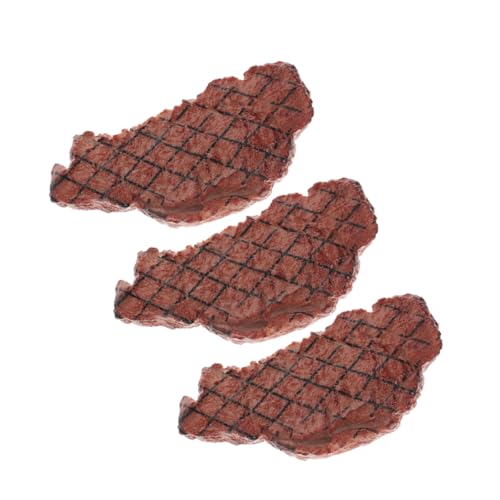 HANABASS 3 STÜCKE Künstliches Steak Modell Realistische Fake Dekoration für Küche Restaurant und Ausstellungen Hochwertiges Simulation Lebensmittel Modell HANABASS 3 STÜCKE Künstliches Steak Modell Realistische Fake Dekoration für Küche Restaurant und Ausstellungen Hochwertiges Simulation Lebensmittel Modell von HANABASS