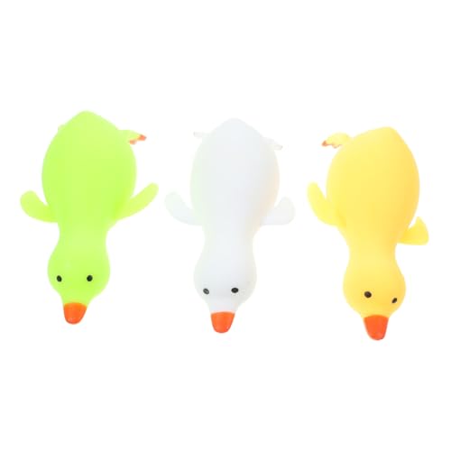 HANABASS 3 STÜCKE Teiliges Elastisches Buntes Squeeze Pull Toy Lustiges Enten Memory Sand Design Entspannend für Entspannen und Beruhigen Zufällige Farbe Zufällige Farbe von HANABASS