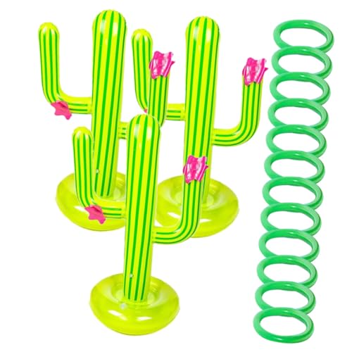 HANABASS 3 Sätze Aufblasbares Kaktus Ringwurfspiel mit Bunten Ringen für Pool und Strandspiele für Sommerpartys Robustes PVC Mehrfach Verwendbar Zufällige Farbe Zufällige Farbe HANABASS 3 Sätze Aufblasbares Kaktus Ringwurfspiel mit Bunten Ringen für Pool und Strandspiele für Sommerpartys Robustes PVC Mehrfach Verwendbar Zufällige Farbe Zufällige Farbe von HANABASS