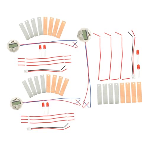 HANABASS 3 Sätze DIY Fruit Battery Kit mit Metall Elektroden Elektronik Set für Schüler Lernspielzeug zum Experimentieren mit Obst und Kartoffelbatterien Sicher und Wiederverwendbar von HANABASS