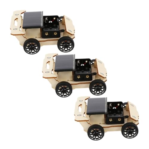 HANABASS 3 Sätze Mini Solar Car Modell Bausatz Teiliges für Wissenschaftliche Experimente und DIY Projekte Lehrmittel für Schüler Solarbetriebene Spielzeugautos Einfach zu Montieren von HANABASS