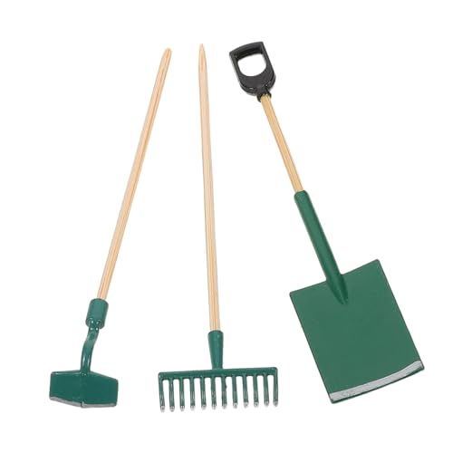 HANABASS 3 Sätze Miniatur Puppenhaus Gartenset mit Schaufel Harke Hacke für Sowing Planting Tool Set und Dekoration HANABASS 3 Sätze Miniatur Puppenhaus Gartenset mit Schaufel Harke Hacke für Sowing Planting Tool Set und Dekoration von HANABASS