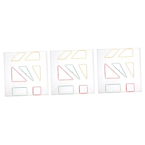 HANABASS 3 Sätze Nagelbretter aus Kunststoff Bretter mit geometrischer Form Vorschulkinder Mathe Lehre geometrische Lernwerkzeuge Lernzubehör für Geometrie Plastik HANABASS 3 Sätze Nagelbretter aus Kunststoff Bretter mit geometrischer Form Vorschulkinder Mathe Lehre geometrische Lernwerkzeuge Lernzubehör für Geometrie Plastik von HANABASS