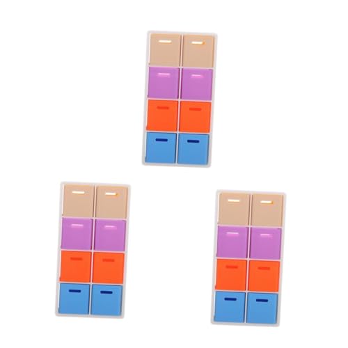 HANABASS 3 Sätze Puppenhaus Miniatur Regal Fächer Kunststoff Aufbewahrungsbox DIY Zusammenbaubar Spielzeugzubehör für Puppenhaus Szene von HANABASS