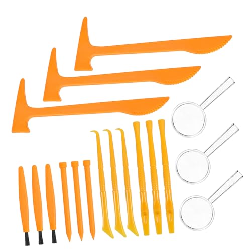 HANABASS 3 Sätze Satz Aushubwerkzeugsatz Pinsel für werkzeugset Edelstein-Grab-Kit Wissenschafts-Kit Kleinkind gräbt DIY archäologisches Grabspielzeug Plastik Yellow HANABASS 3 Sätze Satz Aushubwerkzeugsatz Pinsel für werkzeugset Edelstein-Grab-Kit Wissenschafts-Kit Kleinkind gräbt DIY archäologisches Grabspielzeug Plastik Yellow von HANABASS