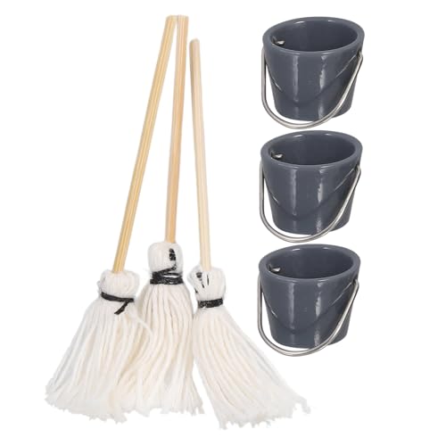 HANABASS 3 Sätze Simulierte Eimer -mop -Kombination Mini- Puppe Reinigung Dekorationen Zubehör Miniatur Bausatz Mini -hausdekoration Mini-Eimer-mopp-kit Wassereimer Kleiner Eimer Eisen HANABASS 3 Sätze Simulierte Eimer -mop -Kombination Mini- Puppe Reinigung Dekorationen Zubehör Miniatur Bausatz Mini -hausdekoration Mini-Eimer-mopp-kit Wassereimer Kleiner Eimer Eisen von HANABASS