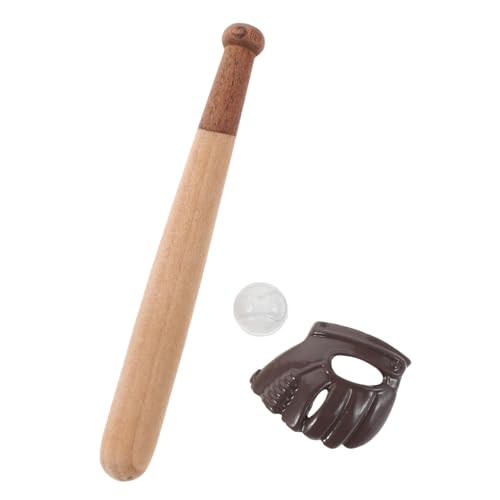 HANABASS 3 Sätze Teiliges Mini Baseball für Puppenhäuser mit Mini Baseballschläger Ball und Handschuh Robuste Miniatur Softball Ausrüstung für Sammler Bastelprojekte und Dioramen HANABASS 3 Sätze Teiliges Mini Baseball für Puppenhäuser mit Mini Baseballschläger Ball und Handschuh Robuste Miniatur Softball Ausrüstung für Sammler Bastelprojekte und Dioramen von HANABASS