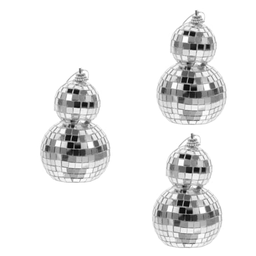 HANABASS 3 Stück Disco Ball Spiegelkugel Hängedekoration Leichte Langlebige Party Spiegel Disco Kugel für Hochzeit Pub Nachtclub Wiederverwendbar als Fotohintergrund und Partyaccessoire von HANABASS