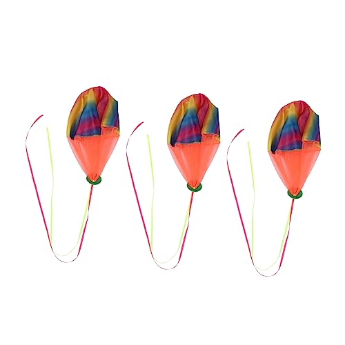 HANABASS 3 Stück Fallschirm Fallschirm Outdoor-Fallschirmspielzeug Kleiner Fallschirm Mini-Fallschirm Fallschirmspielzeug für Nylon von HANABASS
