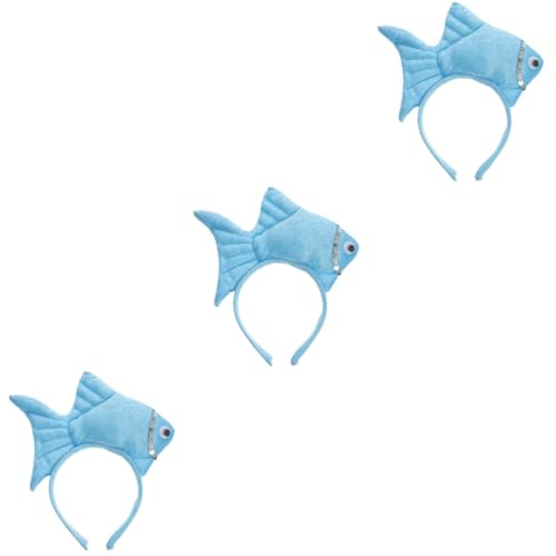 HANABASS 3 Stück Fisch Cosplay Stirnband für Süßes Tier Haaraccessoire für Halloween und Geburtstagsfeiern Multi Use Kopfbedeckung mit Lebendigem Design für Kostüme und Unterwasserwelt von HANABASS