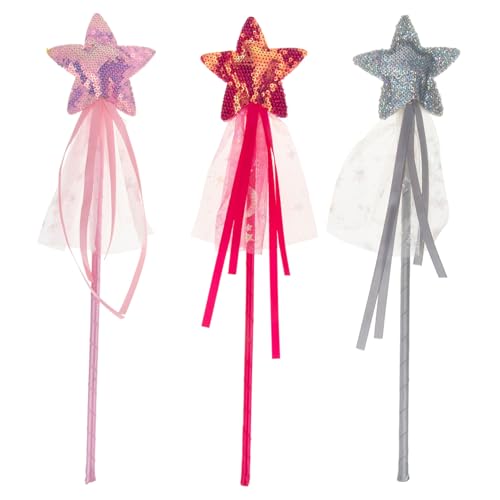 HANABASS 3 Stück Glitzer Zauberstäbe für Mädchen Leuchtende Sternen Zauberstäbe für Kostüme Partys und Fotografie Magische Accessoires für Einen Zauberhaften Auftritt HANABASS 3 Stück Glitzer Zauberstäbe für Mädchen Leuchtende Sternen Zauberstäbe für Kostüme Partys und Fotografie Magische Accessoires für Einen Zauberhaften Auftritt von HANABASS