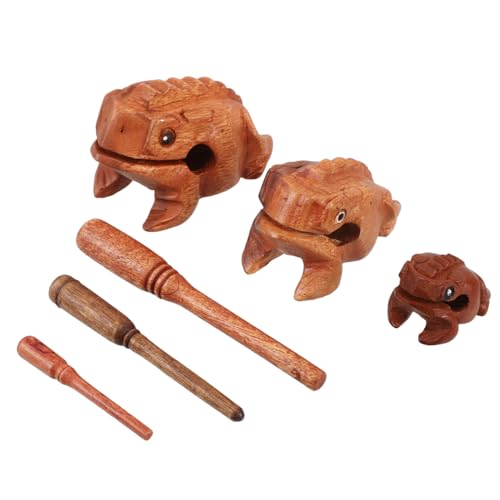 HANABASS 3 Stück Glücksfrosch aus Holz Schlaginstrument Frosch-Statue Holzfroschinstrument mit Stock lustige Dinge Frosch-Instrument Schreibtischaccessoires für Frauen Froschverzierungen HANABASS 3 Stück Glücksfrosch aus Holz Schlaginstrument Frosch-Statue Holzfroschinstrument mit Stock lustige Dinge Frosch-Instrument Schreibtischaccessoires für Frauen Froschverzierungen von HANABASS