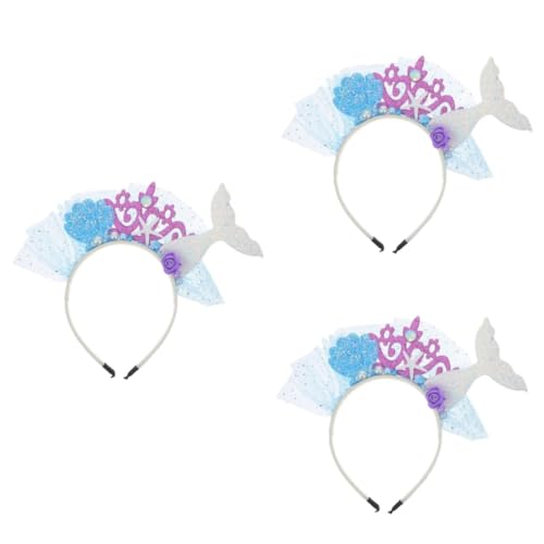 HANABASS 3 Stück Haarreif mit Pailletten Dekoratives Party Accessoire für Frauen Blaues Netz Stirnband für Strandfest und Festliche Anlässe HANABASS 3 Stück Haarreif mit Pailletten Dekoratives Party Accessoire für Frauen Blaues Netz Stirnband für Strandfest und Festliche Anlässe von HANABASS