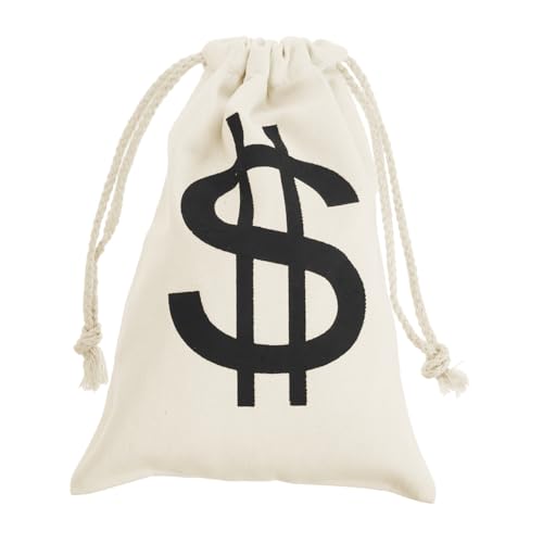 HANABASS 3 Stück Halloween Piraten Baumwollbeutel Stabiler Canvas Schatzbeutel mit Kordelzug für Süßigkeiten und Dekorative Geschenkverpackung für Piratenpartys und Halloweenfest von HANABASS