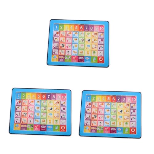HANABASS 3 Stück Interaktives Lernspielzeug für Kleinkinder Farbenfrohes Touchscreen Tablet mit Alphabet Zahlen und Musik Pädagogisches Lerntablet für Vorschule und Frühe Bildung HANABASS 3 Stück Interaktives Lernspielzeug für Kleinkinder Farbenfrohes Touchscreen Tablet mit Alphabet Zahlen und Musik Pädagogisches Lerntablet für Vorschule und Frühe Bildung von HANABASS
