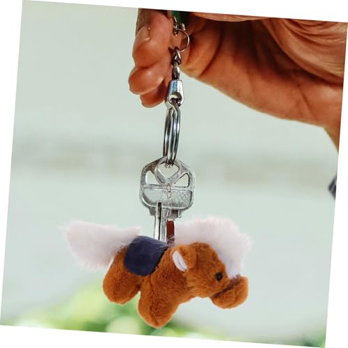HANABASS 3 Stück Jahr Des Pferdes Plüsch Schlüsselanhänger Chinesisches Pferd Kuscheltier Anhänger Niedliche Taschenanhänger für Partygeschenke und Dekoration von HANABASS