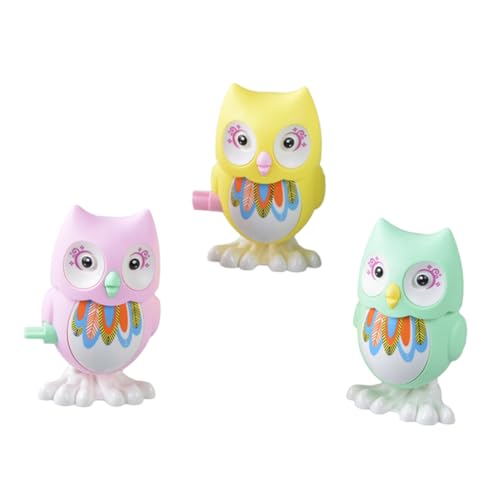 HANABASS 3 Stück Katzenkopf Uhu Aufziehspielzeug Kreative Wind Up Nacht Uhu Spielzeuge aus Zufällige Farben für Hand Augen Koordination Zufällige Farbe Zufällige Farbe von HANABASS