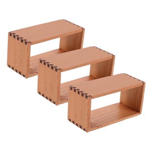 HANABASS 3 Stück Maßstab Verstellbares DIY Puppenhaus Möbel- Stabiles Regal für Bücher Dekoration und Kleine Aufbewahrung für Schlafzimmer und Arbeitszimmer HANABASS 3 Stück Maßstab Verstellbares DIY Puppenhaus Möbel- Stabiles Regal für Bücher Dekoration und Kleine Aufbewahrung für Schlafzimmer und Arbeitszimmer von HANABASS