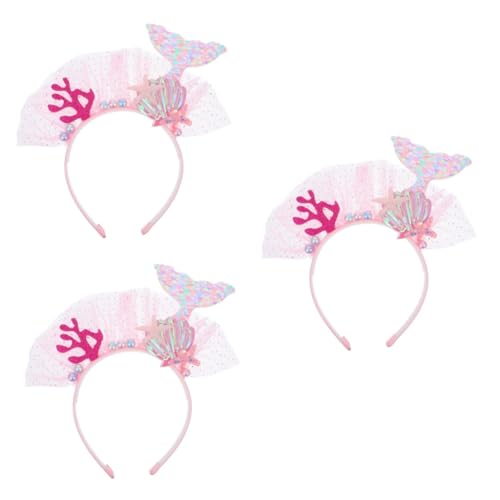 HANABASS 3 Stück Meerjungfrau Haarband mit Pailletten Fischflosse Rosa Netzstoff Rutschfestes Haaraccessoire für Teenager Mädchen Strandparty und Geburtstagsdeko Langlebiger Kopfschmuck HANABASS 3 Stück Meerjungfrau Haarband mit Pailletten Fischflosse Rosa Netzstoff Rutschfestes Haaraccessoire für Teenager Mädchen Strandparty und Geburtstagsdeko Langlebiger Kopfschmuck von HANABASS