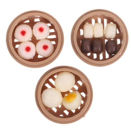 HANABASS 3 Stück Mini Dampfkörbe Lebensmittelmodelle Teiliges Realistische Miniatur Puppenhaus Dekoration Zubehör für Mini Landschaft und DIY Szenen Geeignet HANABASS 3 Stück Mini Dampfkörbe Lebensmittelmodelle Teiliges Realistische Miniatur Puppenhaus Dekoration Zubehör für Mini Landschaft und DIY Szenen Geeignet von HANABASS